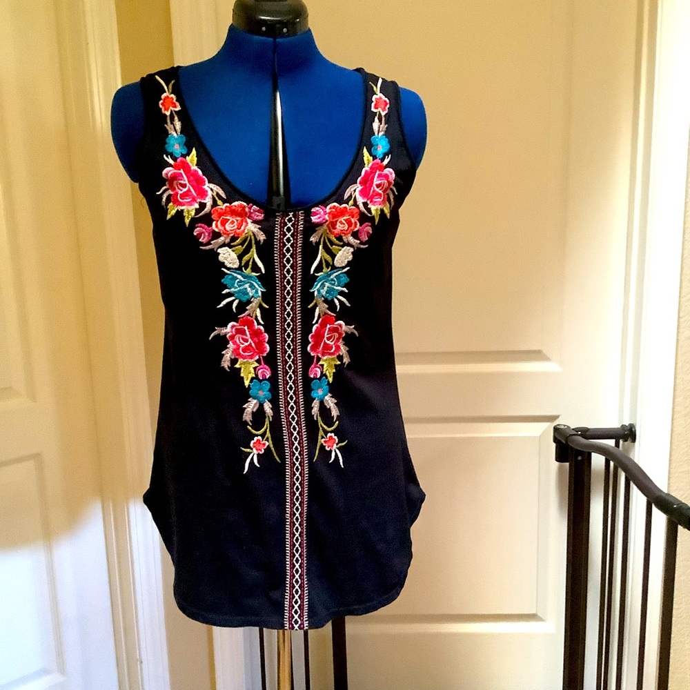 Johnny Was embroidered tank
